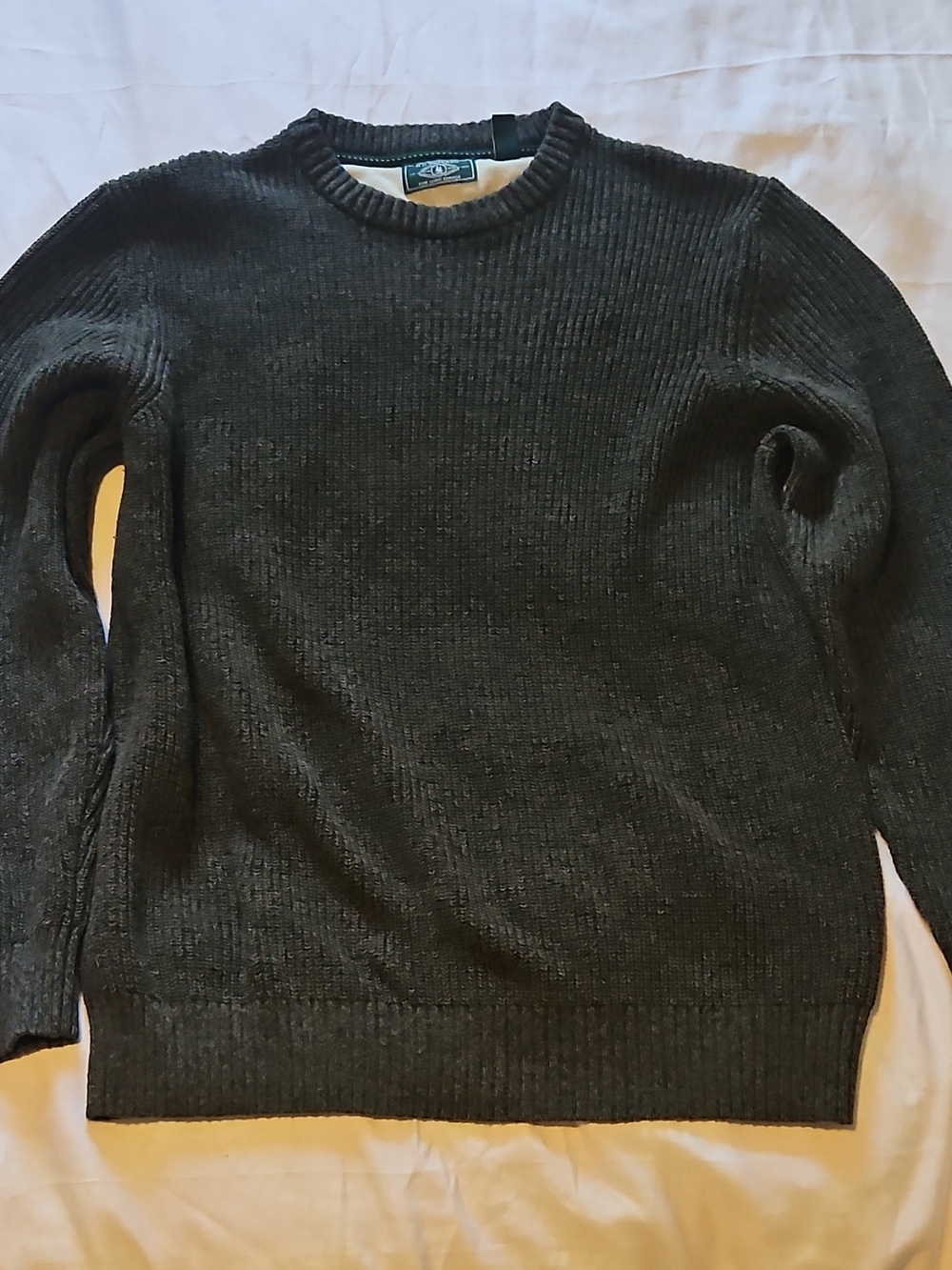 G.H. Bass & Co. Ribbed Crewneck Sweater - Charcoal